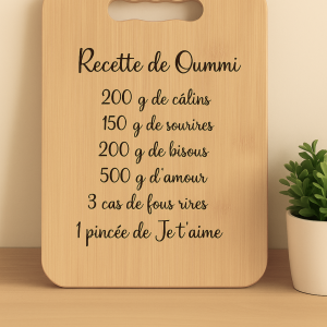 Planche à découper "recette"