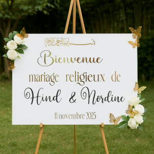 Panneau accueil mariage