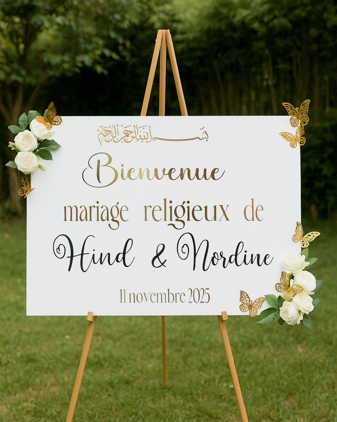 Panneau accueil mariage