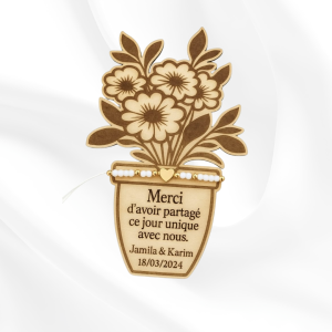 Magnet invités "bouquet de fleurs"