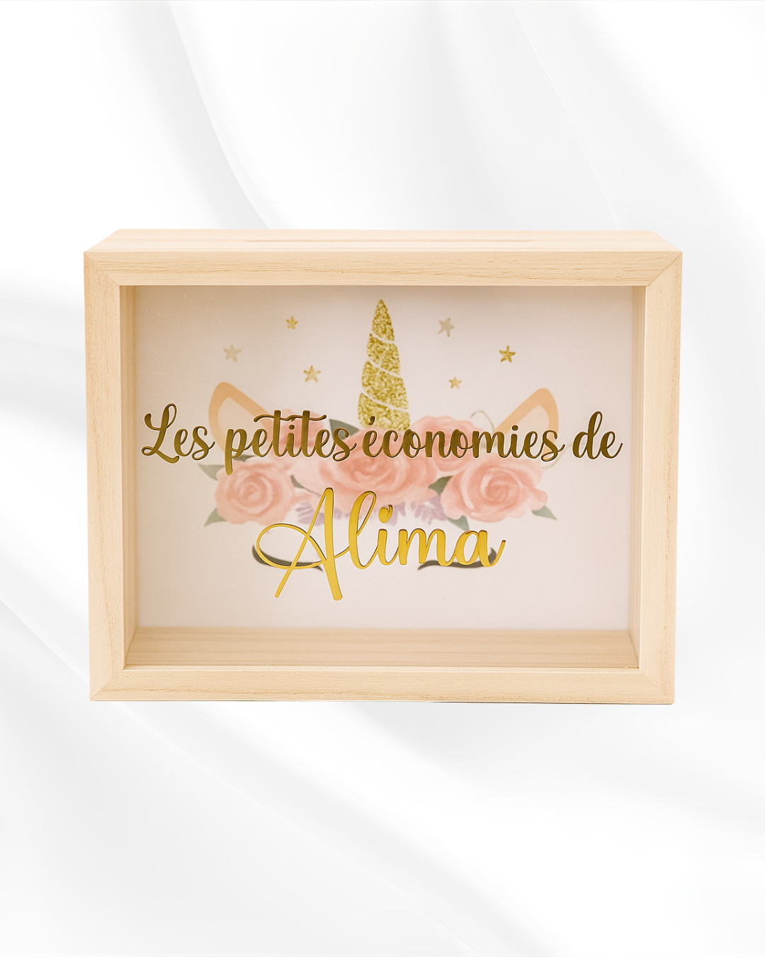 Tirrelire en bois "thème personnalisable"